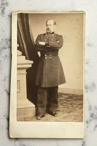 Antique Civil War Cdv Photograph Union General William F.  Smith R.  W.  Addis Photo
