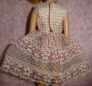 Vintage Barbie Skipper Clothes - Vintage Skipper Clone White Polka Dot Dress 2