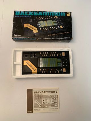 Vintage Backgammon 2 Portable Handheld Computer Game Micro Games