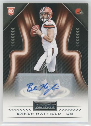 Baker Mayfield 2018 Panini Playbook Rookie Auto 128 Browns Rc Autograph