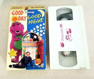 Barney Good Day Good Night VHS 1997 Vintage Collectible 50 Minutes 3