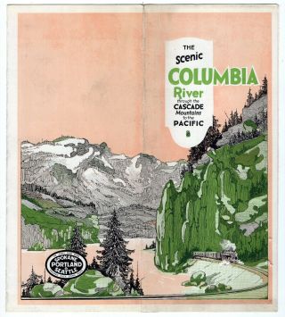 Vintage Spokane,  Portland & Seattle Railroad Brochure,  Scenic Columbia River