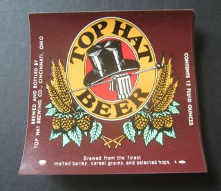 Of 100 Old Vintage - Top Hat - Beer Labels - Cincinnati Ohio