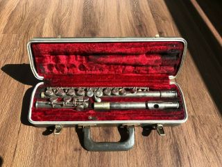 Vintage Bundy Selmer 264637 Silver Flute W/hard Case