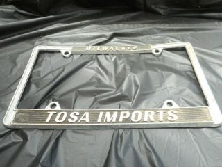 Vintage Milwaukee Wi Tosa Imports Car Autos Advertising License Plate Frame Sign
