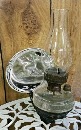 Antique IDEAL Cast Iron Wall Bracket Finger Oil Lamp Burner Eastlake Victorian 2