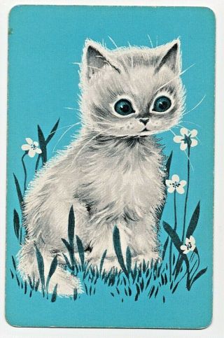 Cats Swap Card Vintage Playing Card 1970s