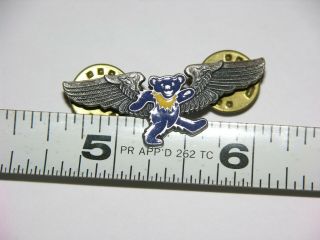 Vintage Grateful Dead Flying Wings Dancing (enamel Bear) Pin Badge Gdp