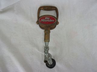 Vintage Old Milwaukee Draft Beer Spout Tap Handle Keg Barrel