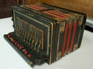 Antique 1904 Hohner Concertina Accordion St.  Louis Gold Medal World 