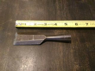 Vintage Stanley Made In Usa 1 1/4 " Socket Wood Chisel With Beveled Edge