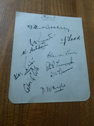 Vintage 1938 Kent Cricket Team Autographs / Signatures Ref 6