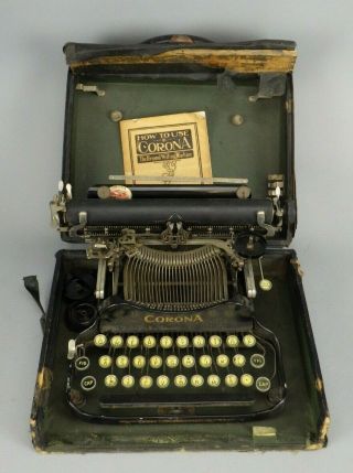Antique Corona Typewriter 3 Collapsable Portable Wwi Era