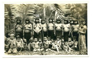 South America Brasil Semi Nude Indian Ethnic Women In Rainforest Vintage C.  1924