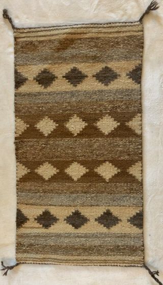 Antique Navajo Saddle Blanket Native American Indian Weaving Rug