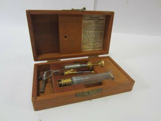 Antique V.  Mueller & Co.  Cataract Removal Device In Wooden Case M 122