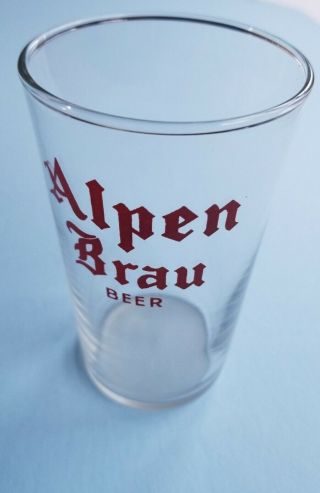 4.  5 " Vtg Alpen Brau Beer Glass