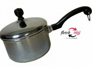 Vintage Farberware Stainless Steel Aluminum Clad 1 Qt Sauce Pan with Lid 2