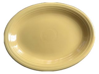Vintage Fiestaware Yellow Oval Platter 12 1/2 " (1938 - 69)