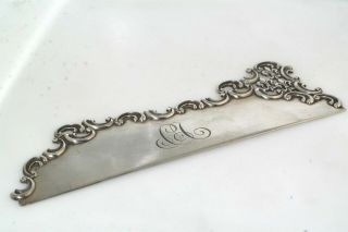Antique Victorian Gorham Sterling Silver 9 " Ruler Fleur De Lis Motif