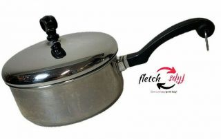 Vintage Farberware Stainless Steel Aluminum Clad 1 1/2 Qt Sauce Pan with Lid 2