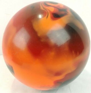 VINTAGE COLUMBIA 300 WD White Dot 14lb Bowling Ball Swirl Orange Red Black swirl 2