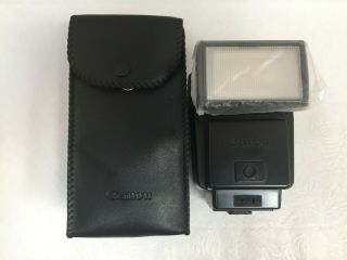 Canon Speedlite 199a Shoe Mount Flash Perfect For A - 1 Vintage With Case