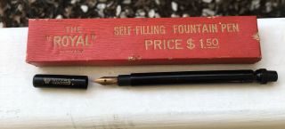 Vintage The Royal Self - Filling Fountain Pen Made In Germany