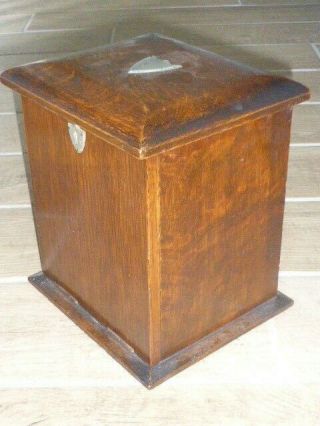 Antique English Oak Table Stationary Writing Box,  c1900 2
