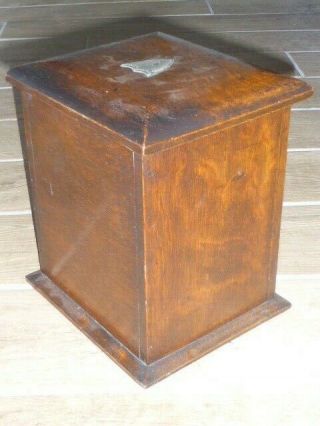 Antique English Oak Table Stationary Writing Box,  c1900 3