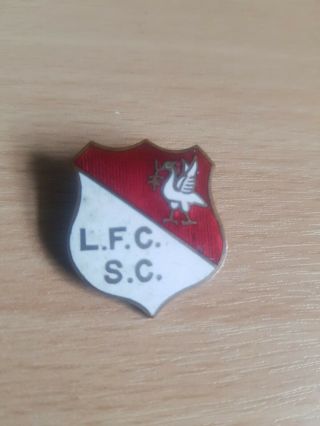 Vintage Liverpool Fc Supporters Club Enamel Football Pin Badge Lfc Lfcsc