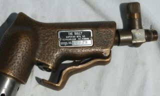 Vintage/Antique THE BULLY Superior Mfg.  Cleveland OH Air Hammer/Chisel w/3 Bits 2