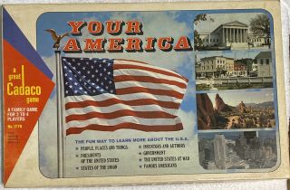 Vintage Know Your America 1970 Cadaco Board Game - Complete 4th Of July Fun