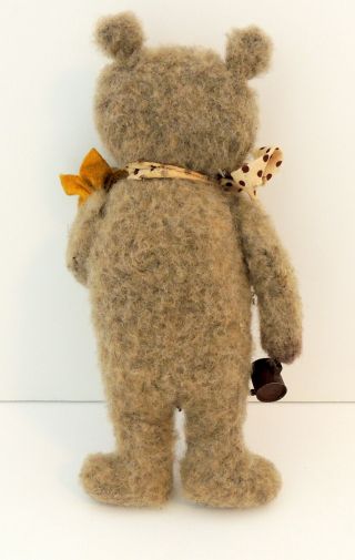 VTG Handmade Felted Wool Gardening Bear Figure Animal Sculpture Felted Animals 3