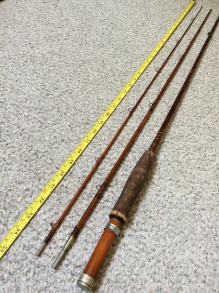 Nice/collectible Edwards/thomas 8 1/2’ 3 Pc.  Split Bamboo Fly Rod Nr