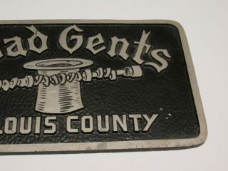 Vintage Road Gents St.  Louis County Car Club Plaque, 3
