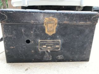 Thomas A.  Edison Nickel Iron Alkaline Battery Box Storage Railroad Rare Antique
