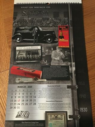 2 Snap - On Collectors 2020 Calendars 3
