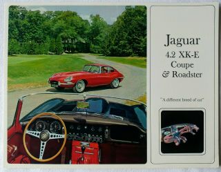 1964 Jaguar 4.  2 Xk - E Sales Brochure Series 1 E - Type Us Version Prospekt