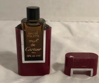 Vintage Must De Cartier Mini Perfume 4 Ml/.  13 Oz Eau De Toilette Miniature 90
