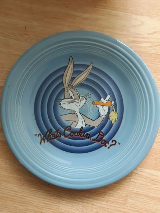 Bugs Bunny Fiesta Plate Blue Vintage 1994 Looney Tunes Warner Bros Whats Up Doc
