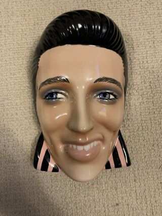 Vtg 1980s Clay Art Elvis Presley Fave Mask Small Chip