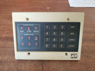 Vintage Adt 7580 - 001 Alarm Keypad Control Panel Home Surveillance