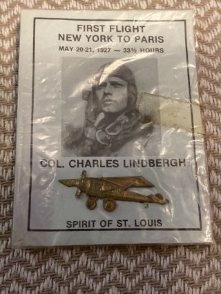 Vintage 1920s Charles Lindbergh Spirit Of St.  Louis Pin
