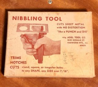 Vintage Sheet Metal Nibbling Tool Adel Tool Co.