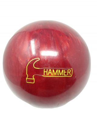 Vintage Hammer Claw Bowling Ball 16 Lbs Red And Yellow
