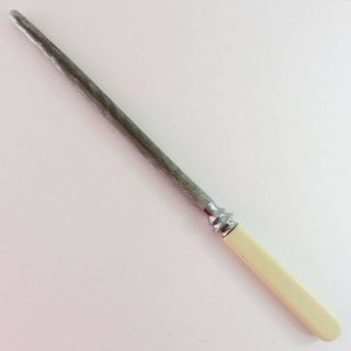 Vintage Faux Bone Handle Forged Steel Knife Sharpener,  England Sheffield