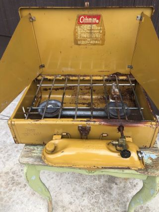 Vintage Coleman Gold Bond Camp Stove 5/72 Model 425e Made In Usa