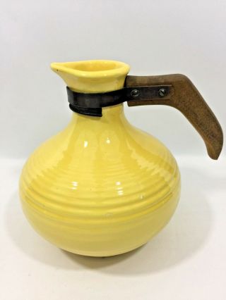 Vintage Bauer Los Angeles Ringware Coffee Carafe/water Pitcher Yellow