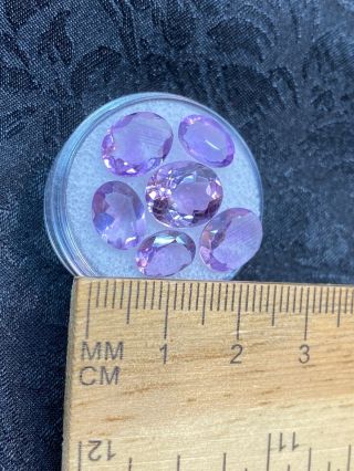 Pretty Unknown Faceted Purple Gemstones In Gem Jar - 11.  15ct - Vintage Estate Find